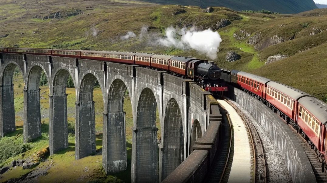 Open AI SORA - The Glenfinnan Viaduct railway bridge in Scotland